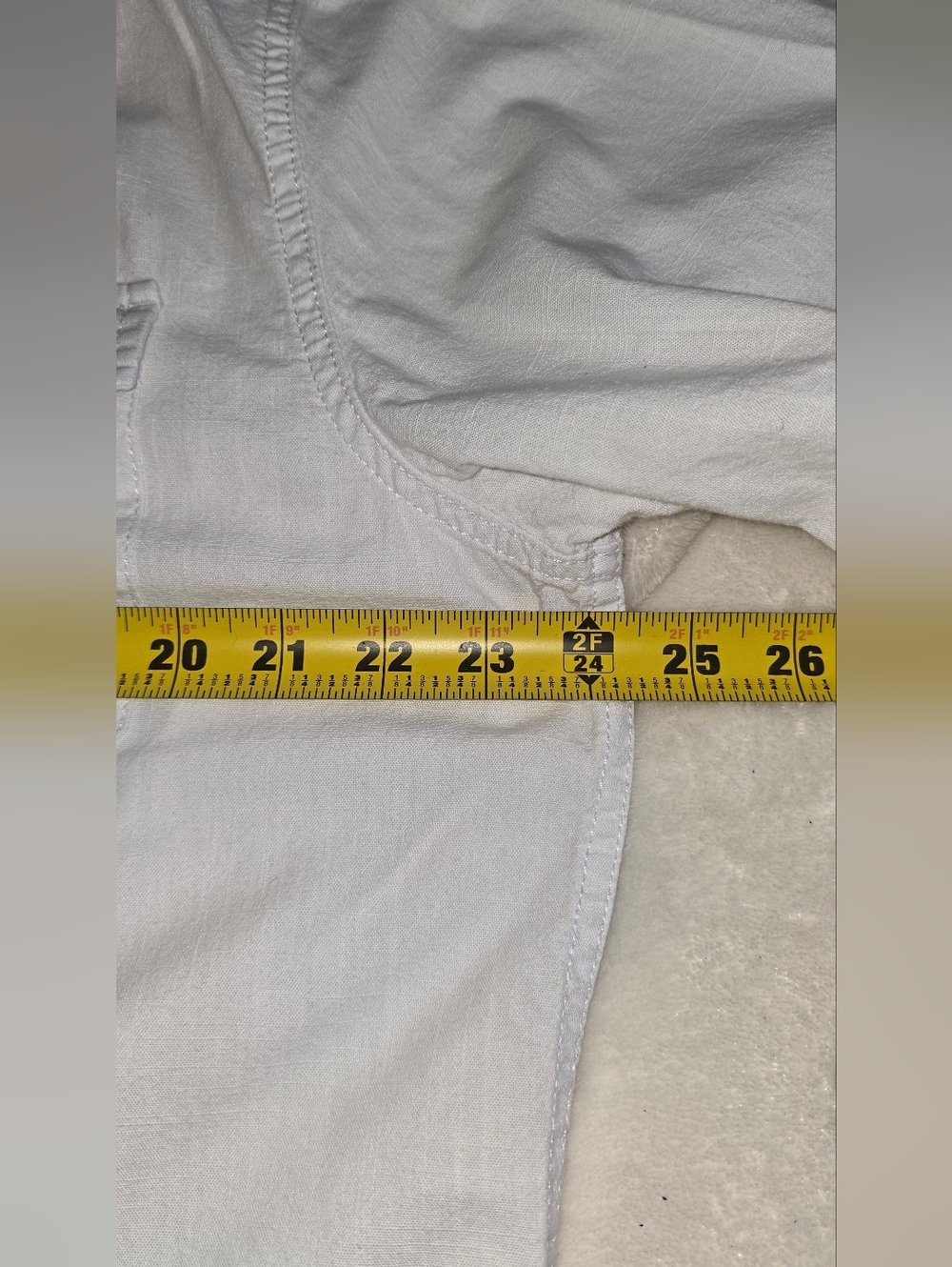 St Johns Bay 100% Cotton Short Sleeve Button Up Shirt White Two Chest Pockets L - Picture 8 of 8
